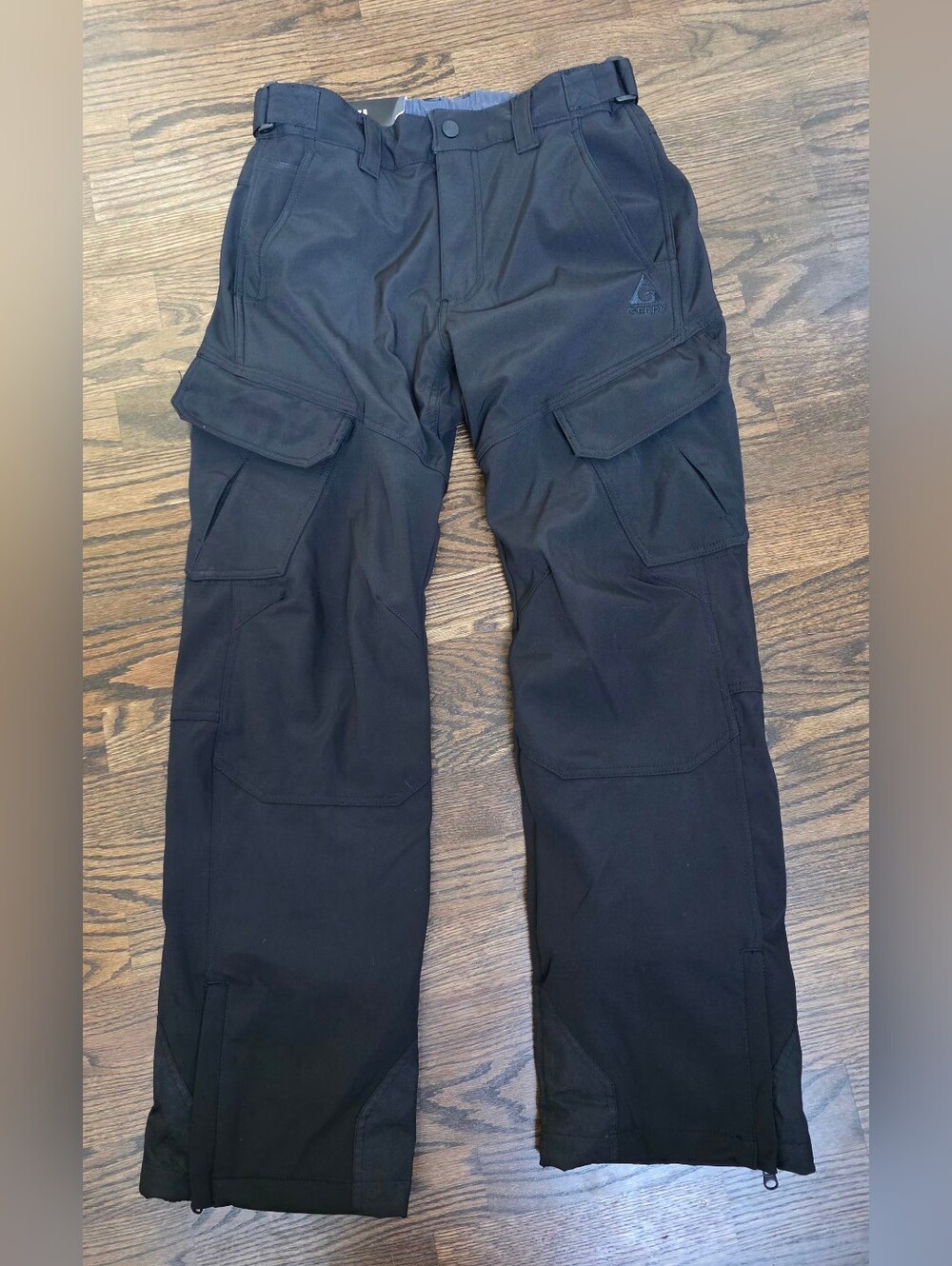 NWT Gerry Men's Snow Pants Black Fleece Lined Water Resistant Cargo Size M